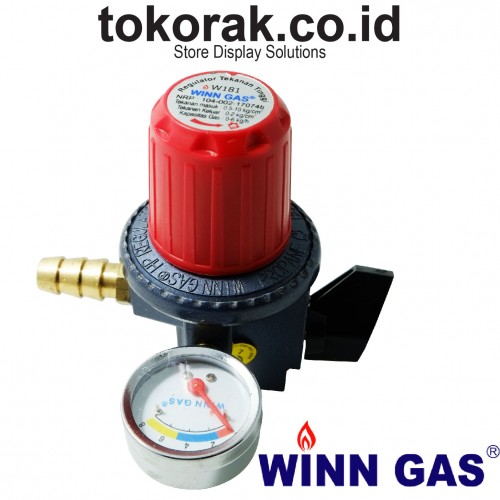 REGULATOR KEPALA KOMPOR GAS METERAN W 181 M TEKANAN TINGGI WINN GAS
